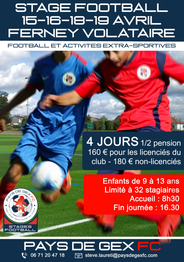 STAGE FOOTBALL AVRIL 2024